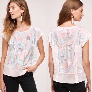 Anthropologie Akemi + Kin Embroidered Sienna Top